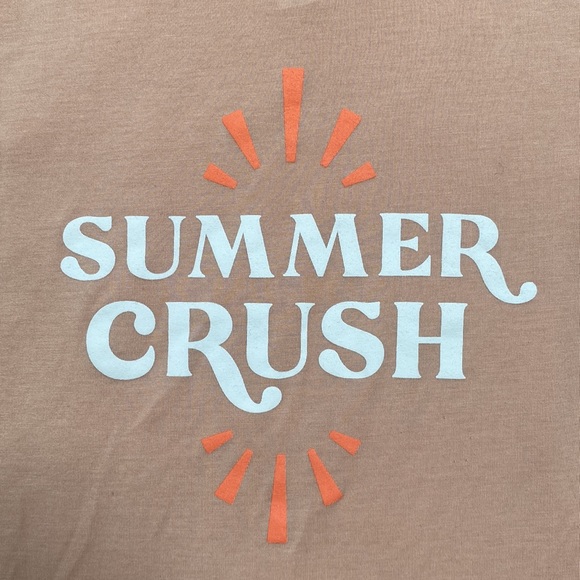 Nickel & Suede Graphic Hi Lo Tee 💗 Peach & White - Picture 7 of 12